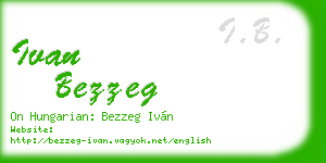 ivan bezzeg business card